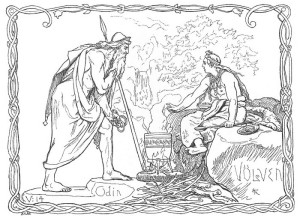 Odin og Volva,  (Lorentz Frølich, 1895) 